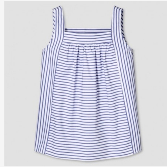 Victoria Beckham for Target Blue & White Striped Poplin Cami - Picture 2 of 12